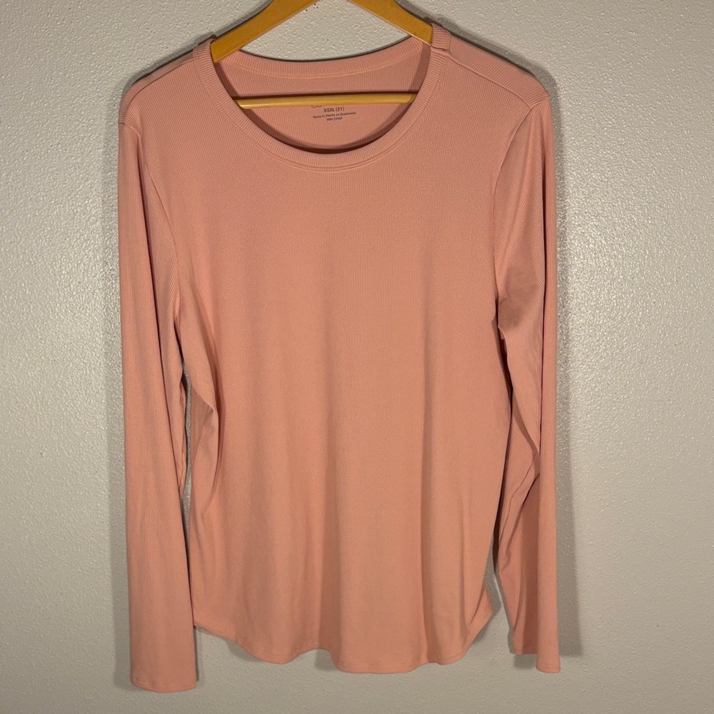 No Boundaries Soft Pink Long Sleeve Crew Tee